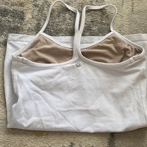 Lululemon, power y tank top, white, size 6